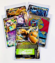 5 Oversized Jumbo Pokemon Cards in TOP LOADERS! EX GX Legendary Full Art V VMAX